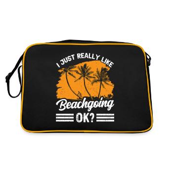J’aime juste m’allonger sur la plage - Sac Retro - noir/or - Dos