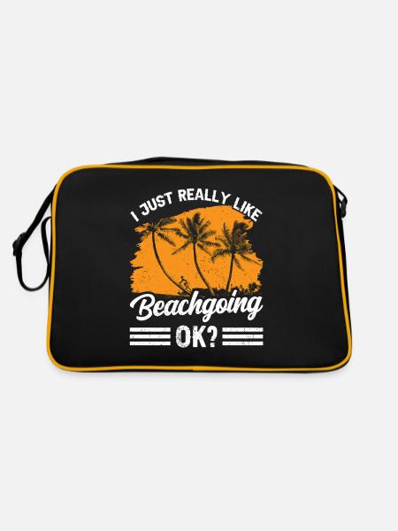 J’aime juste m’allonger sur la plage - Sac Retro - noir/or - Dos