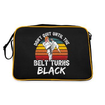 Don't give up until the belt turns black MMA Gur - Retro Bag - black/gold - Back