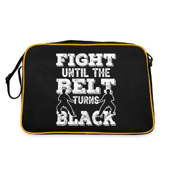 Fight until the belt turns black Black belt - Retro Bag - black/gold - Back
