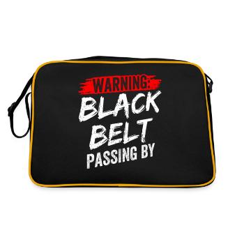 Warning: Black Belt Passes Black Belt - Retro Bag - black/gold - Back