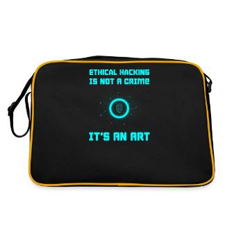 Hacker Programmer Developer Computer Science - Retro Bag - black/gold - Back