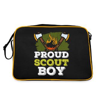 Camp de clan des jeunes proverbes scouts fiers - Sac Retro - noir/or - Dos