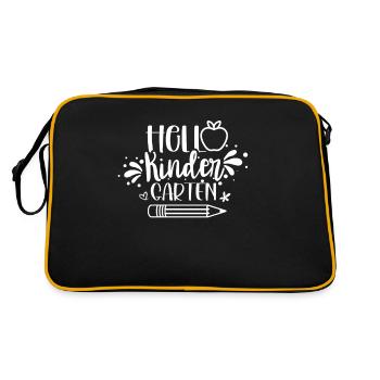 Bonjour Enfants de la maternelle Doux Paroles d’humour - Sac Retro - noir/or - Dos