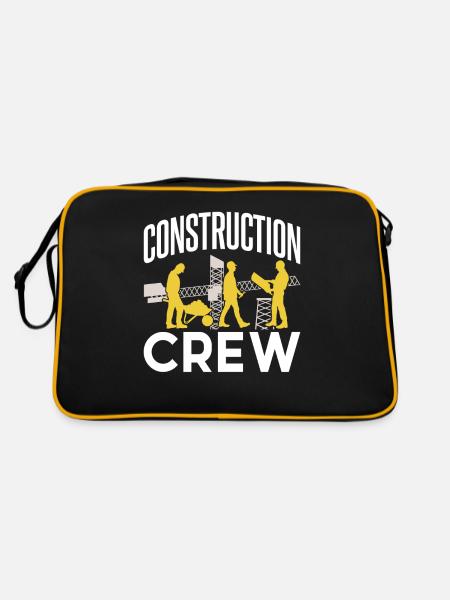 Équipe de construction Travailleurs de la construction Travail d’équipe Équipe de chantier - Sac Retro - noir/or - Dos