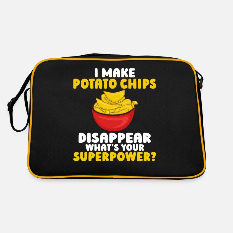 Kartoffelchips Geschenk Retro Tasche