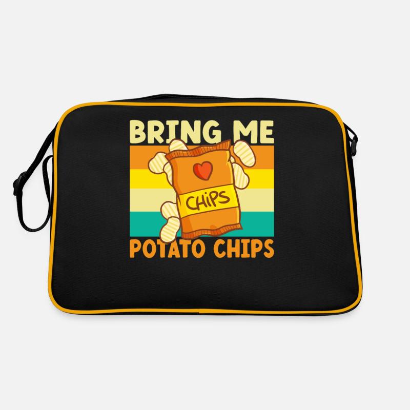 Kartoffelchips Geschenk Retro Tasche