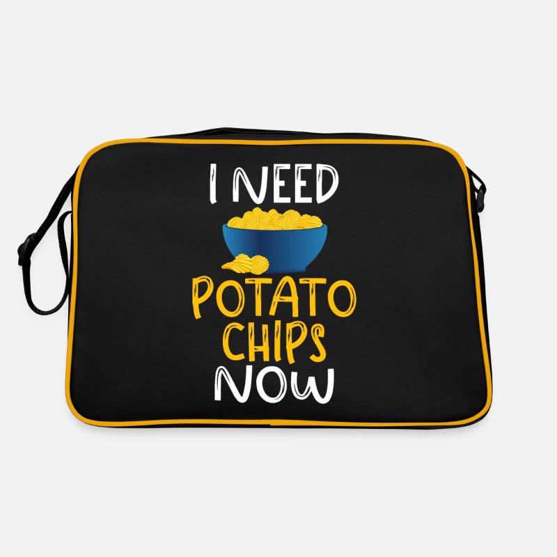 Kartoffelchips Geschenk Retro Tasche