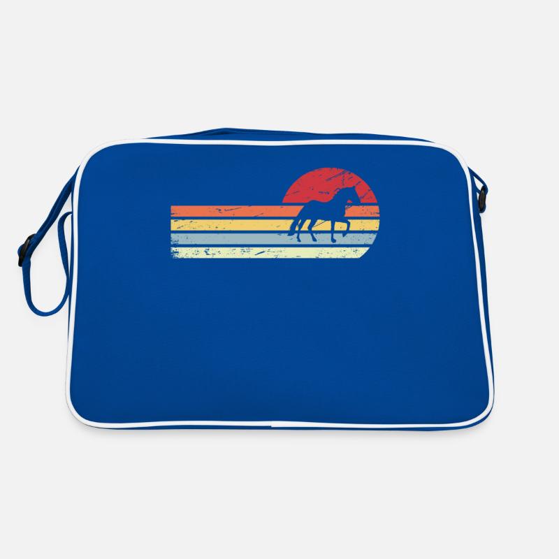 Soleil et lignes rétro - cheval - Sac Retro