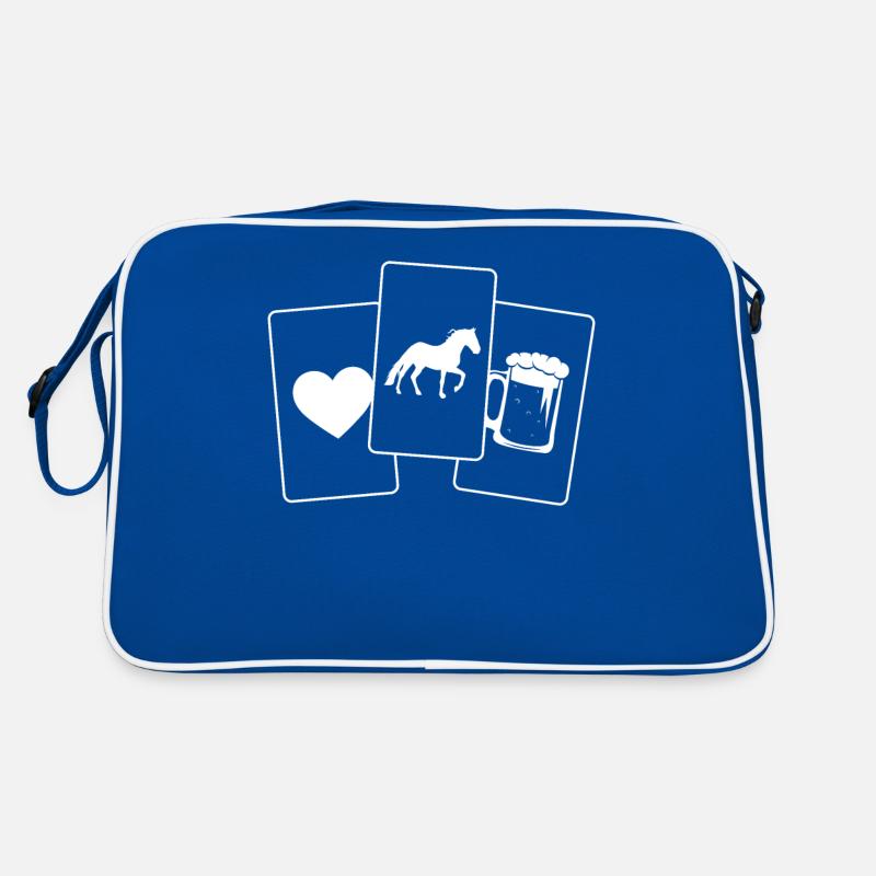 Herz - Bier - Pferd - Retro Tasche