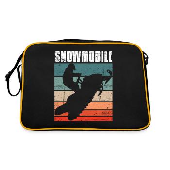 Vintage Snowmobile Snowmobile - Retro Bag - black/gold - Back