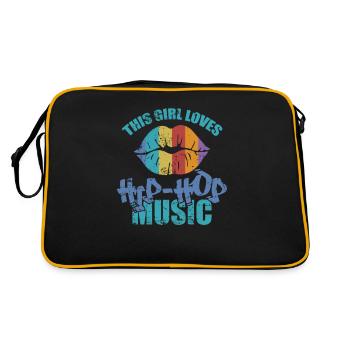 Cette fille aime le genre de musique Hip Hop - Sac Retro - noir/or - Dos