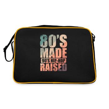 80's Made 90's Hip Hop Raised Music Genre - Retro Bag - black/gold - Back