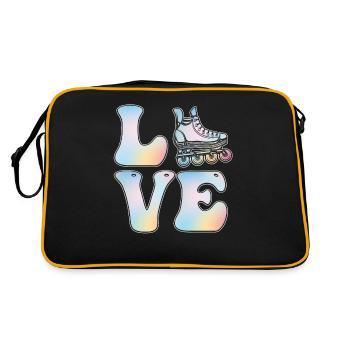 Inline Skating Inline Skating Gift - Retro Bag - black/gold - Back