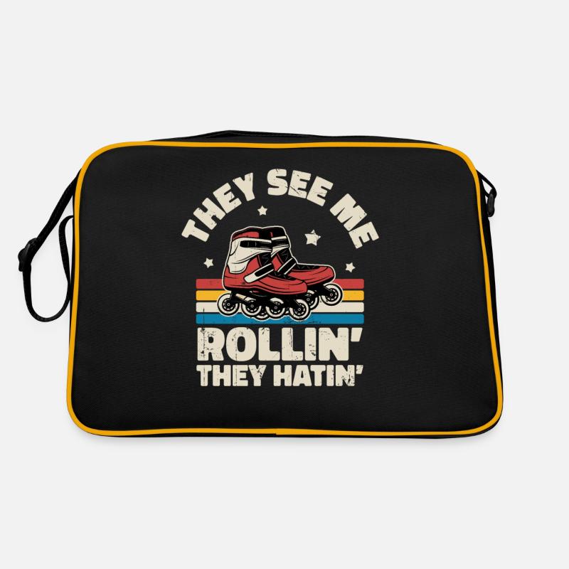 Inlineskating Inlineskater Geschenk Retro Tasche