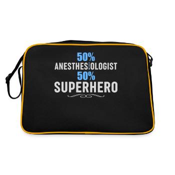 Technicien en anesthésie - Anesthésie amusante - Sac Retro - noir/or - Dos