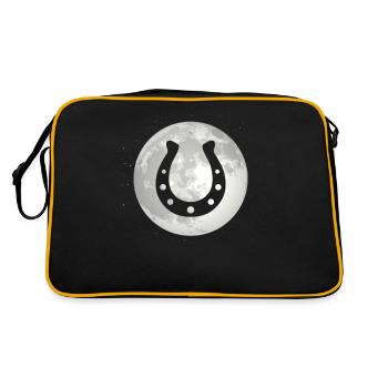 Full Moon - Horse - Horseshoe - - Retro Bag - black/gold - Back
