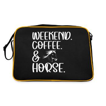Café et cheval le week-end - - Sac Retro - noir/or - Dos
