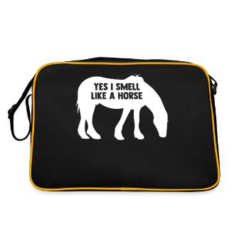 Yes, I smell like a horse 1 - - Retro Bag - black/gold - Back