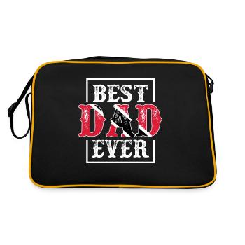 Meilleur père de tous les temps Tobago Trinidad Flag - Sac Retro - noir/or - Dos