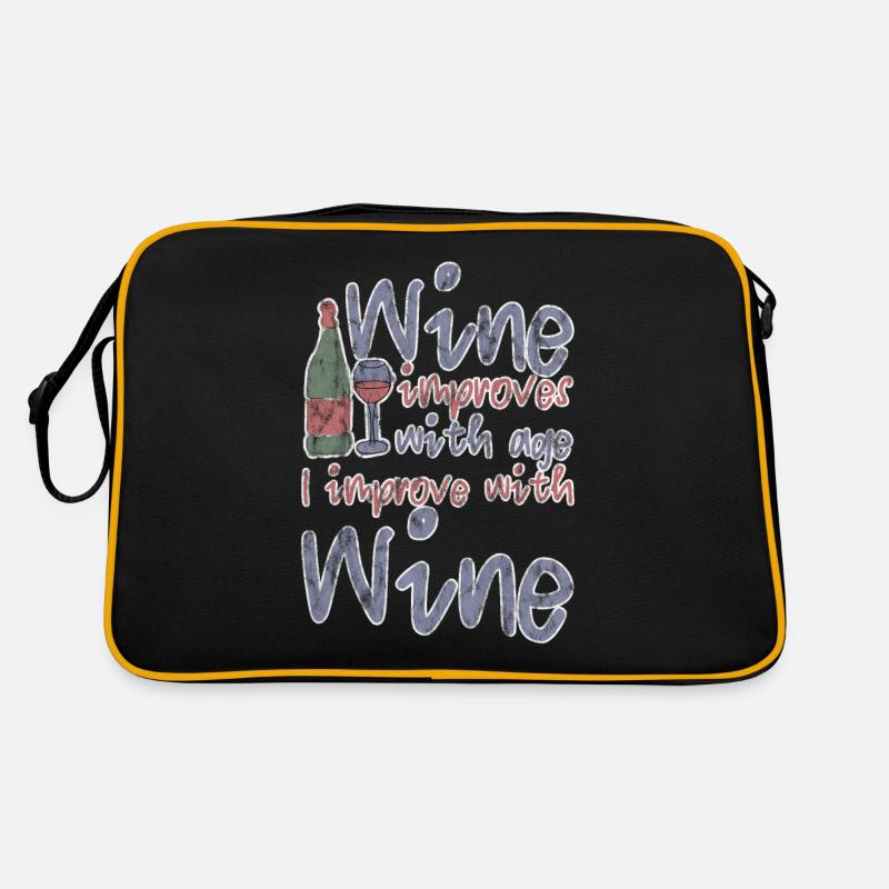 Le vin s’améliore avec l’âge, je m’améliore avec le vin 3 Sac Retro