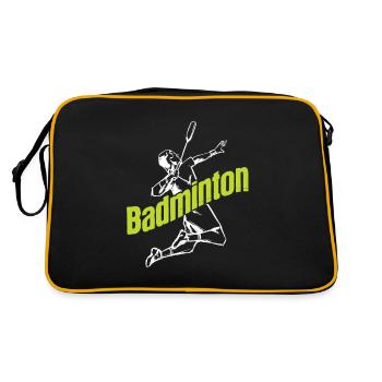 Badminton - Retro Tasche - Schwarz/Gold - Hinten