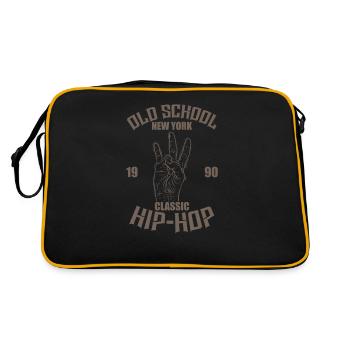 Old School New York 1990 Hip Hop Rap Classique - Sac Retro - noir/or - Dos