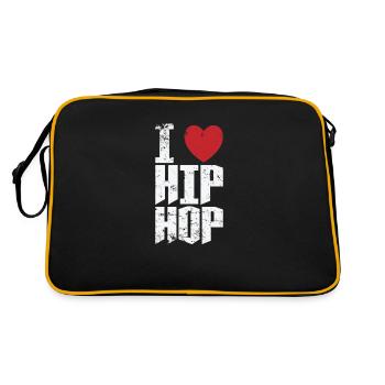 J’aime le Hip Hop Genre Musique Rap Urbain - Sac Retro - noir/or - Dos