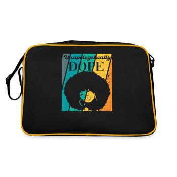 Unexcused Strong Queen Woman - Retro Bag - black/gold - Back