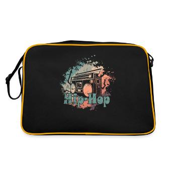 Hip Hop Radio Musique Genre Rap Freestyle - Sac Retro - noir/or - Dos