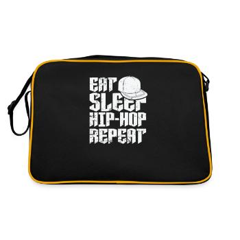 Manger dormir Hip-Hop Répéter Musique Genre Rap - Sac Retro - noir/or - Dos