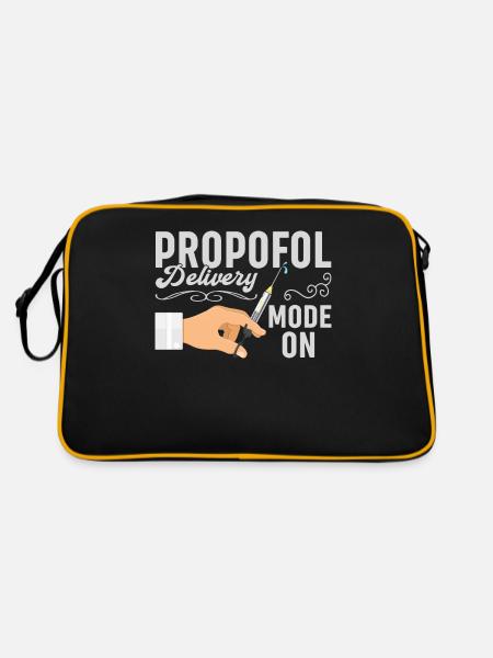 Anesthesia Nurse - Funny Anesthesia - Retro Bag - black/gold - Back