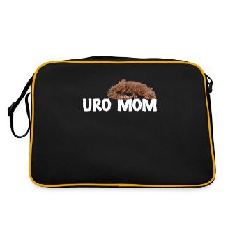Uromastyx Uro Mom Funny Dabb Lizard - Retro Tasche - Schwarz/Gold - Hinten