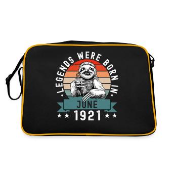 Les légendes sont nées en juin 1921 Paresseux paresseux - Sac Retro - noir/or - Dos