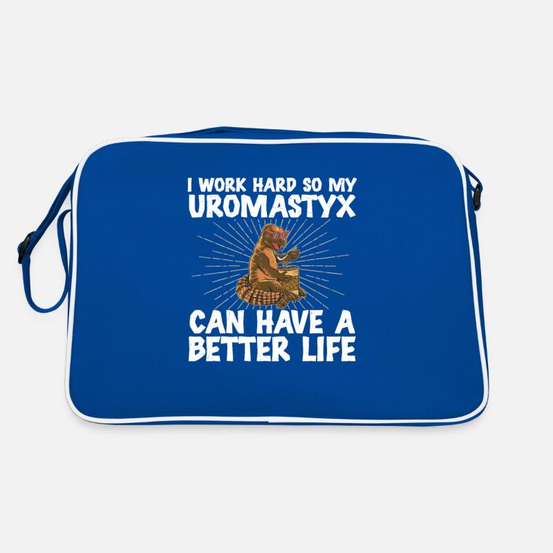 Uromastyx Lustiger Dabb Lizard Work Hard Better Retro Tasche