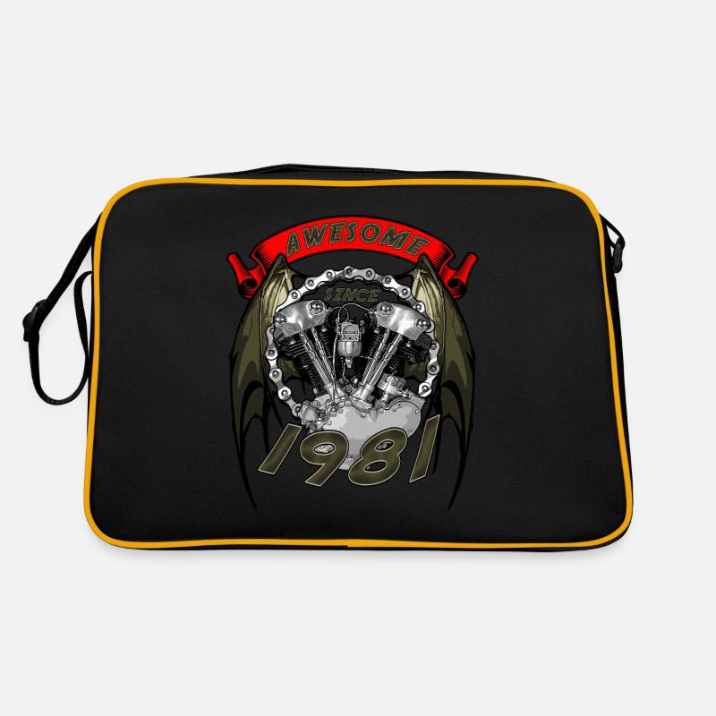 Awesome since 1981, Biker Geburtstag Retro Tasche