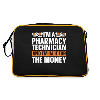 Pharmacy Technician Technician Pharmacy Gift - Retro Bag - black/gold - Back
