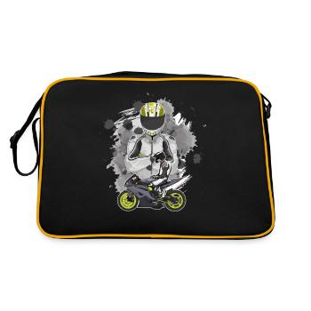 Moto Lifestyle / Moto / Moto motard - Sac Retro - noir/or - Dos