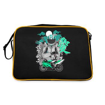 Motorcycle Lifestyle / Motorrad / Motorräder biker - Retro Tasche - Schwarz/Gold - Hinten
