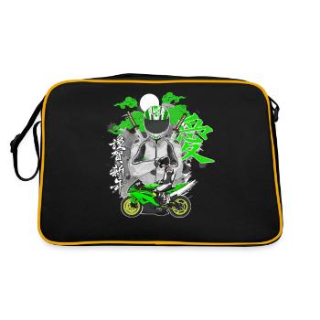 Motorcycle Lifestyle / Motorcycle / Motorcycle biker - Retro Bag - black/gold - Back