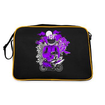 Motorcycle Lifestyle / Motorcycle / Motorcycle biker - Retro Bag - black/gold - Back