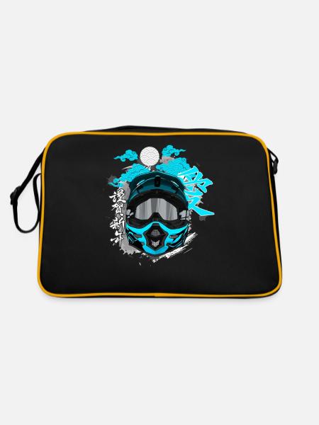 Motocross / Enduro / Freestyle mx / Dirtbike retro - Retro Bag - black/gold - Back