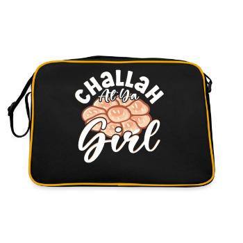 Challah At Ya Girl Hanukkah fête juive - Sac Retro - noir/or - Dos