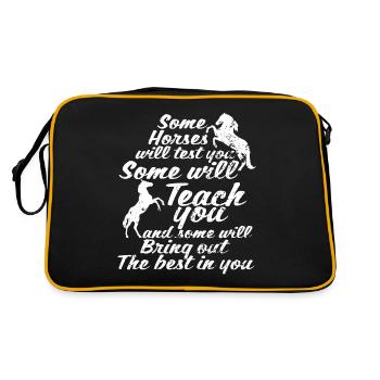 Certains chevaux vous testeront Certains le feront - Sac Retro - noir/or - Dos