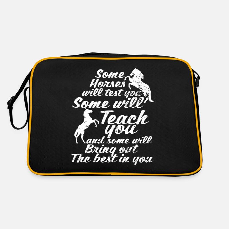 Einige Pferde werden dich testen Einige werden dic Retro Tasche