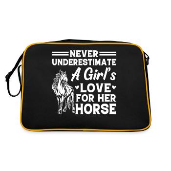Never underestimate a girl's love for i - Retro Bag - black/gold - Back