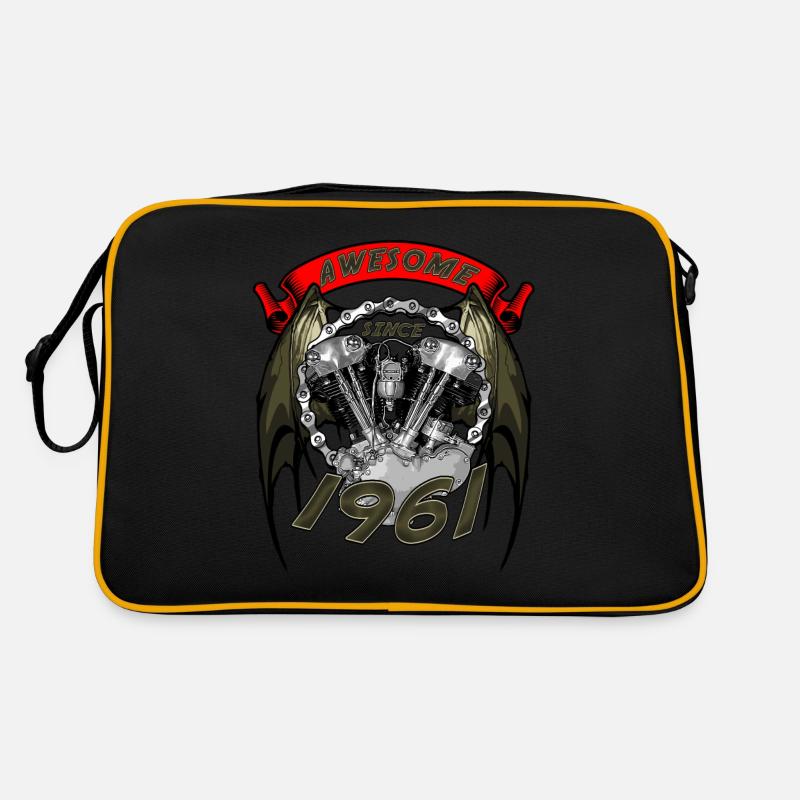 Awesome since 1961, biker's birthday Retro Bag