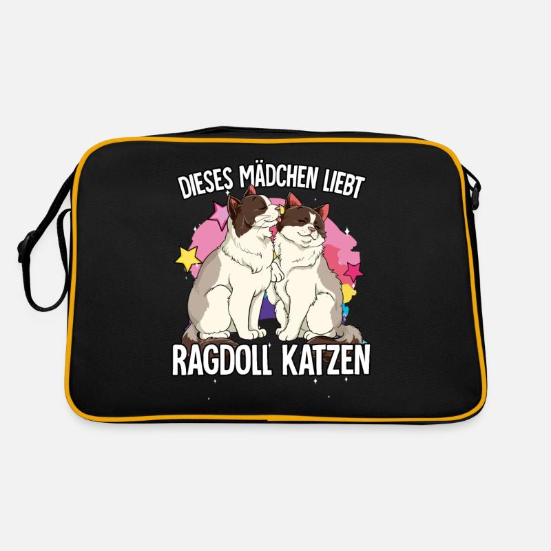 Dieses Mädchen liebt Ragdoll Katzen Retro Tasche