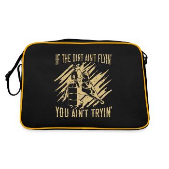 Horse Racing If The Dirt Ain't Equine Horse Racer - Retro Bag - black/gold - Back
