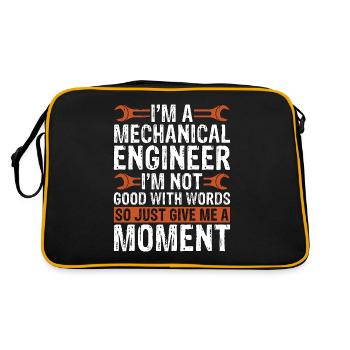 Je suis ingénieur en mécanique, je ne suis pas bon mécanicien - Sac Retro - noir/or - Dos